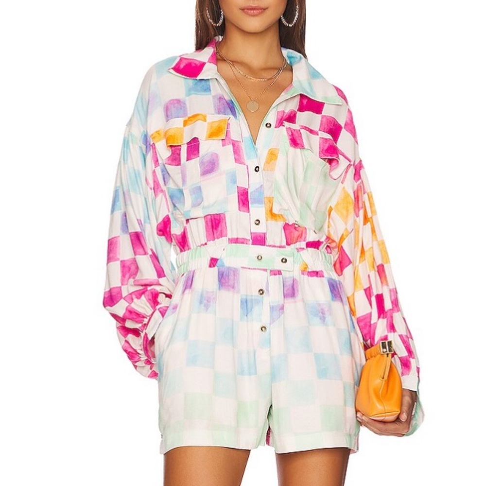 Revolve ocean front satisfaction romper in rainbow - Jen’s pirate booty